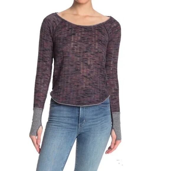 Free People Space Out Long Sleeve Knit Top  - xs - Picture 2 of 13